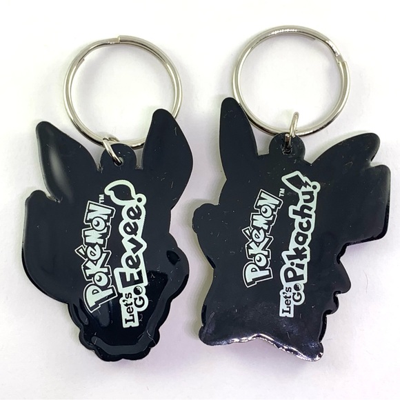 Nintendo Switch Pokemon Key Chains Let's Go Eevee and Pikachu 2018 rubber ring - Picture 2 of 3